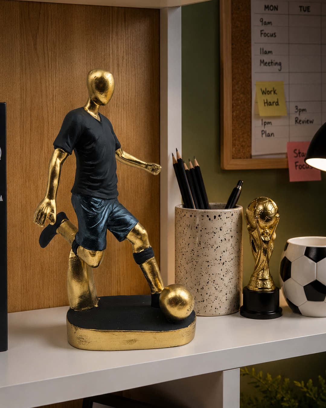 Football Player | Figurine | Sports Decor | Blue