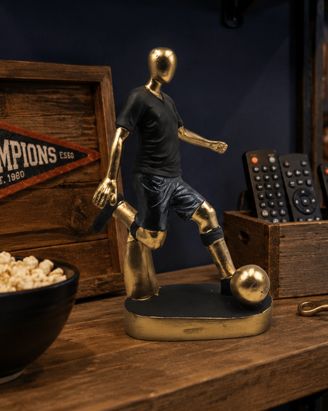 Football Player | Figurine | Sports Decor | Blue