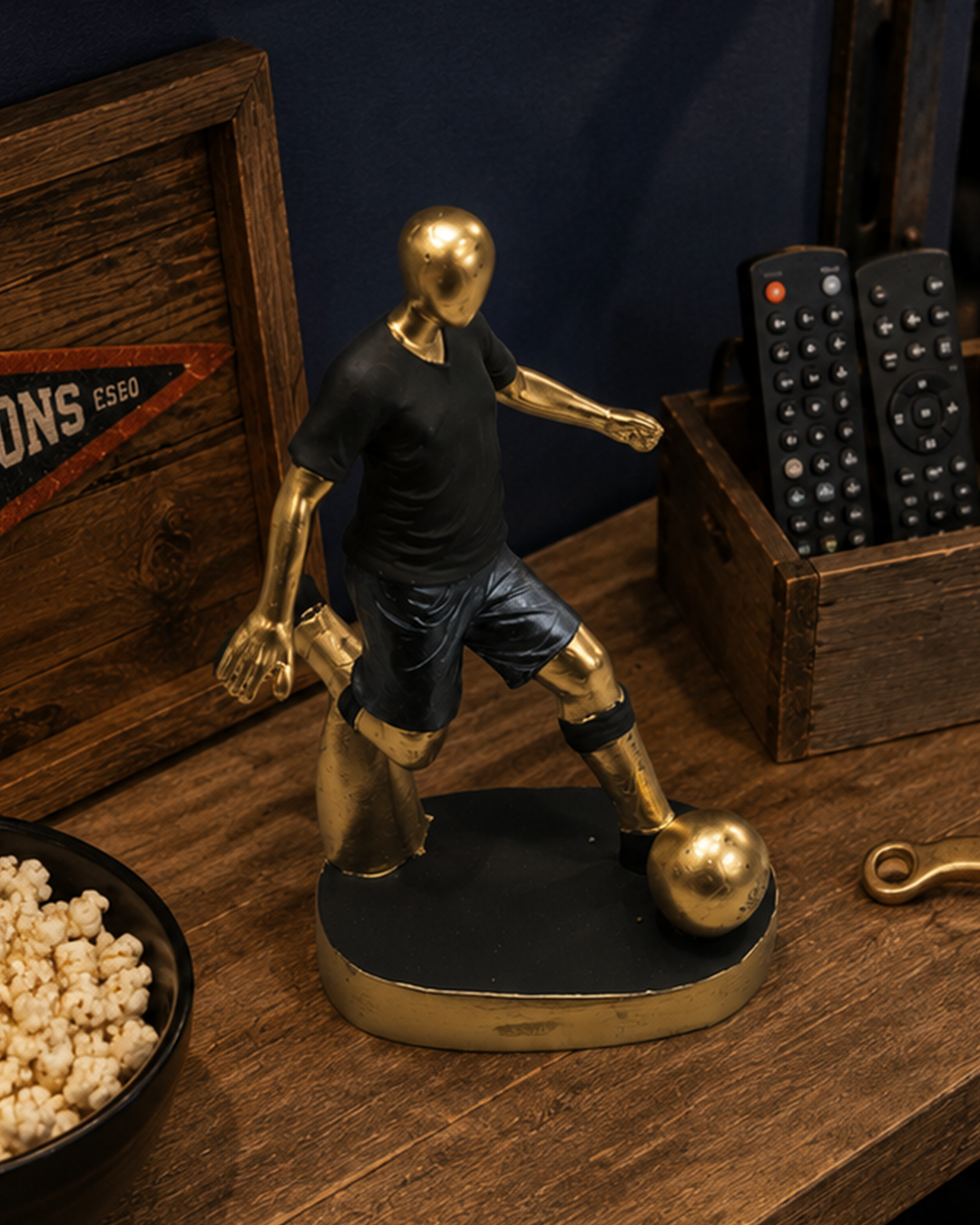 Football Player | Figurine | Sports Decor | Blue