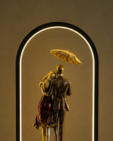Couple Hug with Light Umbrella | Figurine | Romantic Decor | LED