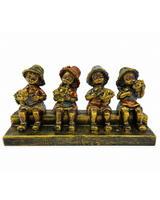 4 Kids Sitting | Figurine Set | Cute Decor | Multicolor