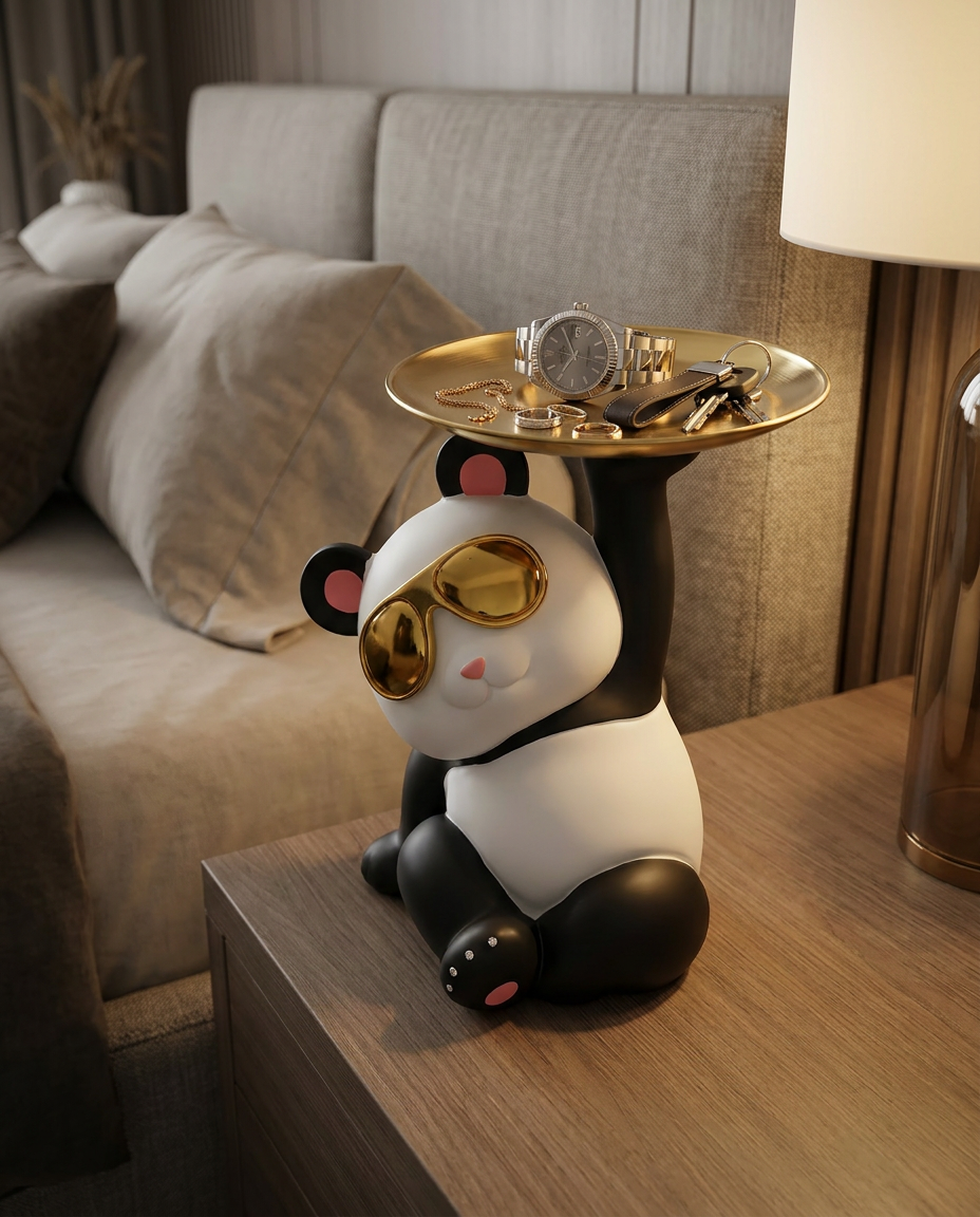 Panda Key Holder | Wall Decor | Functional Decor | White