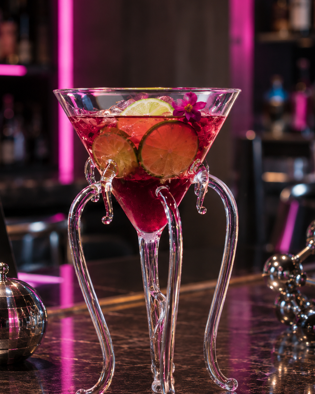 Octopus Martini Glass | Glassware | Bar Use | Unique