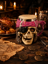 Resin Pirate Skull Goblet Beer Mug | Themed Drinkware | Bar Decor | Pirate Design