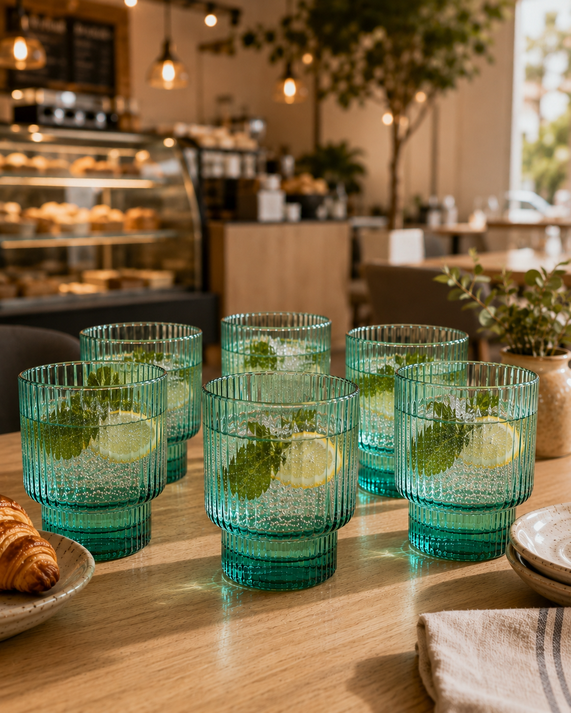Water Glass | Glassware | Premium Use | Green