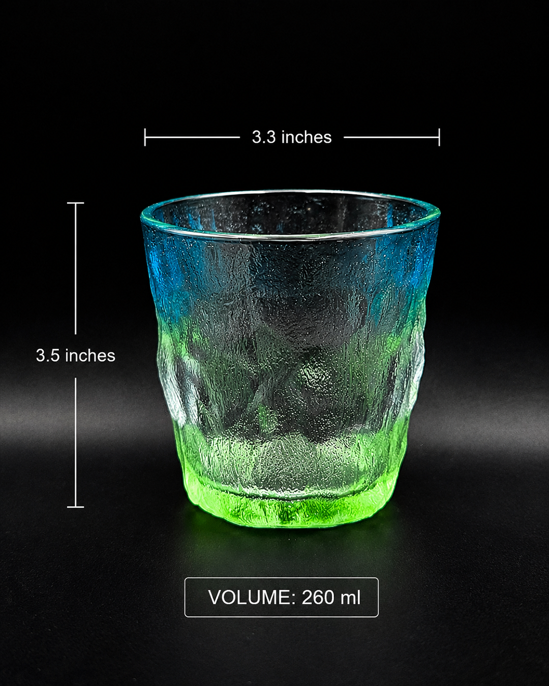 Water Glass | Glassware | Daily Use | Blue Green