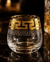 Whiskey Glass Gold Rim | Glassware | Bar Use | Premium