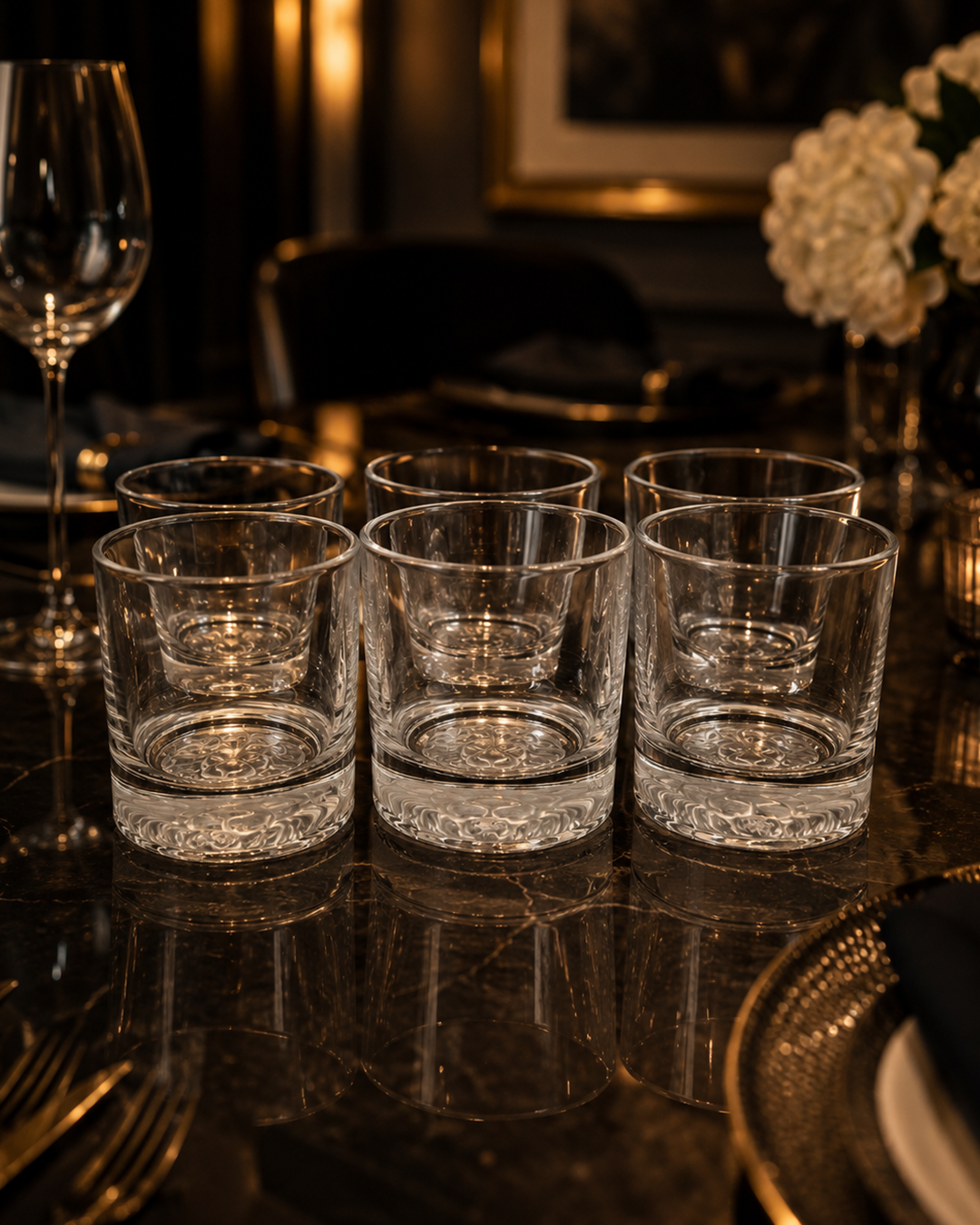 Crystal Whiskey Glass Lion | Glassware | Bar Use | Premium