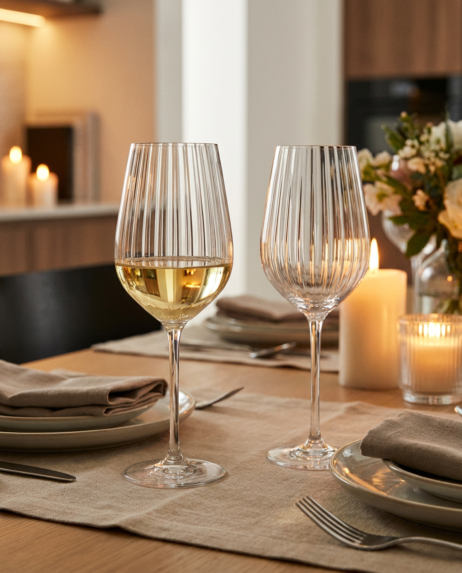 Wine Glass Fluted | Glassware | Dining Use | Premium