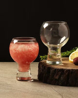 Round Stem Cocktail Glasses Set of 6 | 340 ML| Stylish Glassware for Cocktails, Mocktails & Champagne