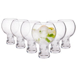 Round Stem Cocktail Glasses Set of 6 | 340 ML| Stylish Glassware for Cocktails, Mocktails & Champagne