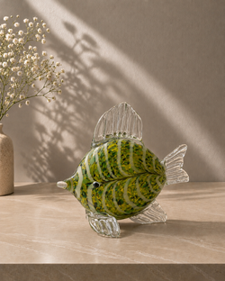 Decorative Crystal Fish – Modern Table Accent| Home Decor | Green