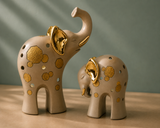 Majestic Elephant Duo Showpiece – Modern Decorative Accent | Vastu Home Decor