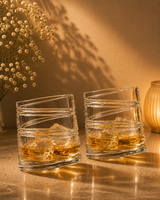 Spinning Whiskey Glass Set - 360°|Designer Bar Glasses| Set of 6