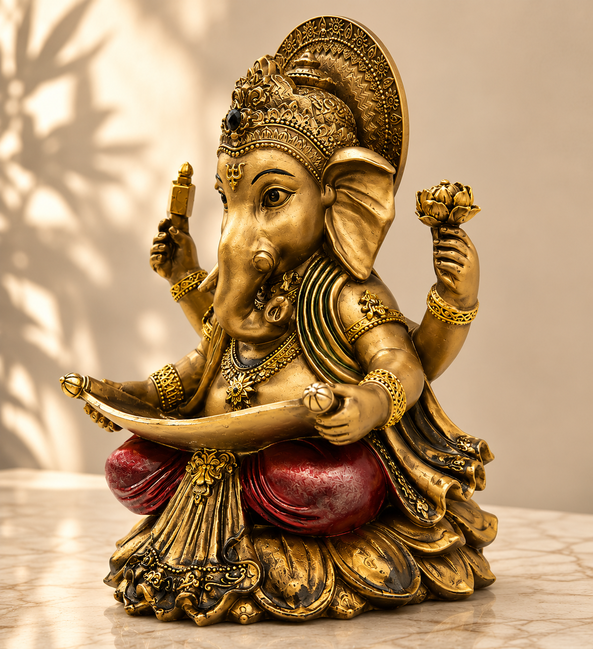 Munshi Ganesha Idol | Vastu & Spiritual Home Decor Showpiece | Symbol of Wisdom, Knowledge & Success