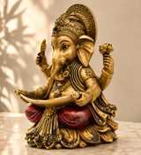 Munshi Ganesha Idol | Vastu & Spiritual Home Decor Showpiece | Symbol of Wisdom, Knowledge & Success