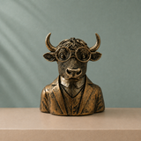 Luxury Half Bull Head Sculpture for Home Decor | Vastu Showpiece | Symbol of Strength, Success & Prosperity