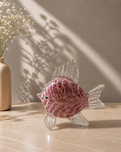 Decorative Crystal Fish – Modern Table Accent| Home Decor | Red