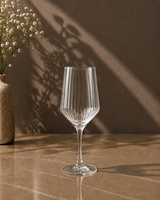 Ribbed Wine Glass Set – Elegant Red & White Wine Glasses | Luxury Tableware | Set of 6