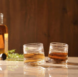 Spinning Whiskey Glass Set - 360°|Designer Bar Glasses| Set of 6