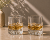 Premium Whiskey Glass Set – Elegant Sunburst Base | 300ml | Set of 6